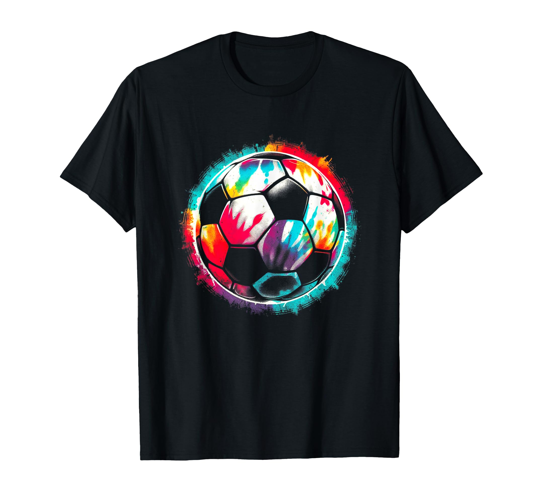 Soccer Ball Tie Dye Colorful Soccer T-Shirt - Streetwear Style Men Women - T-Shirt, Sweatshirt, Hoodie