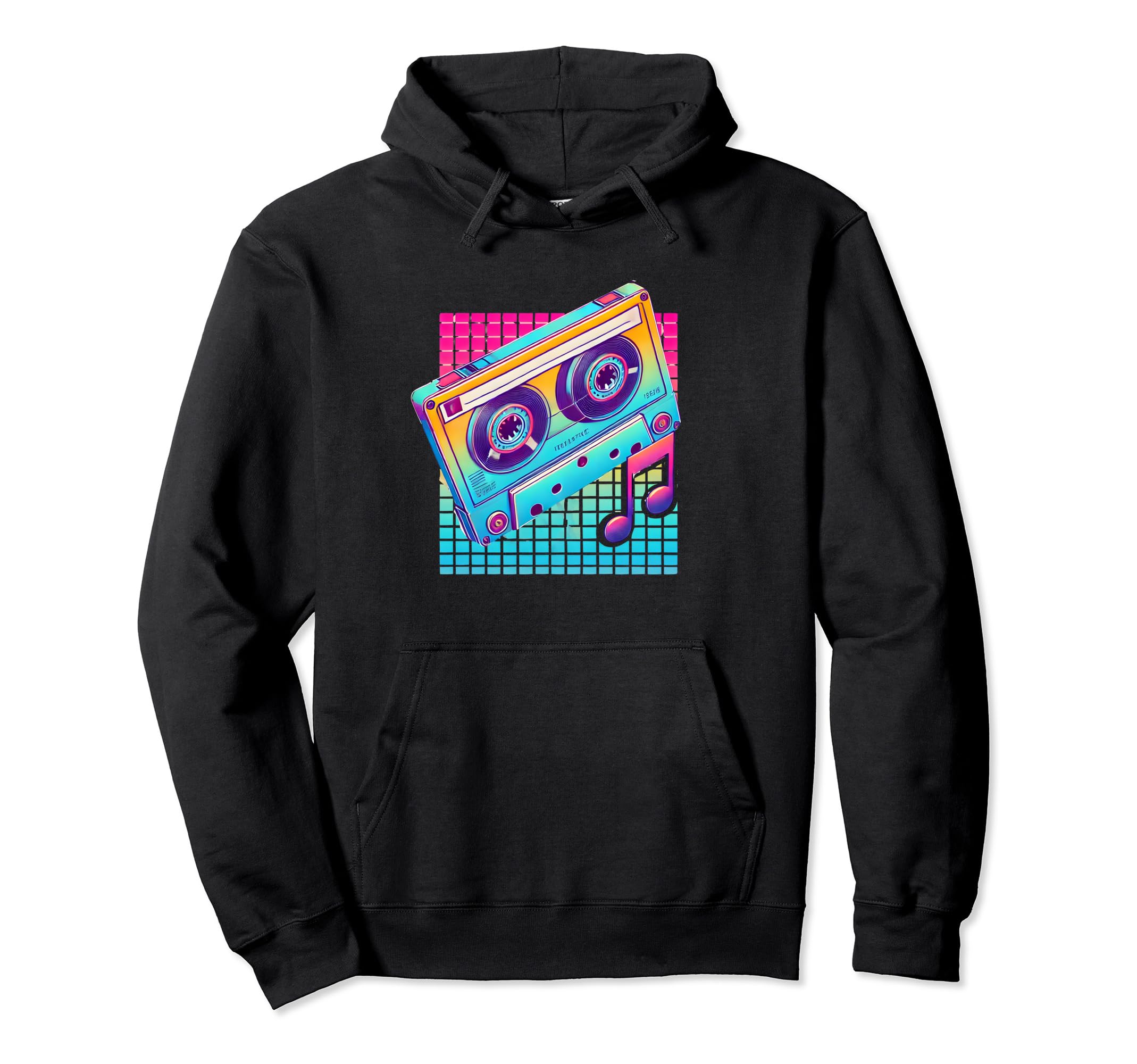 80S Cassette Hip Hop Music Hoodie - Novelty Apparel for Adults - T-Shirt, Sweatshirt, Hoodie