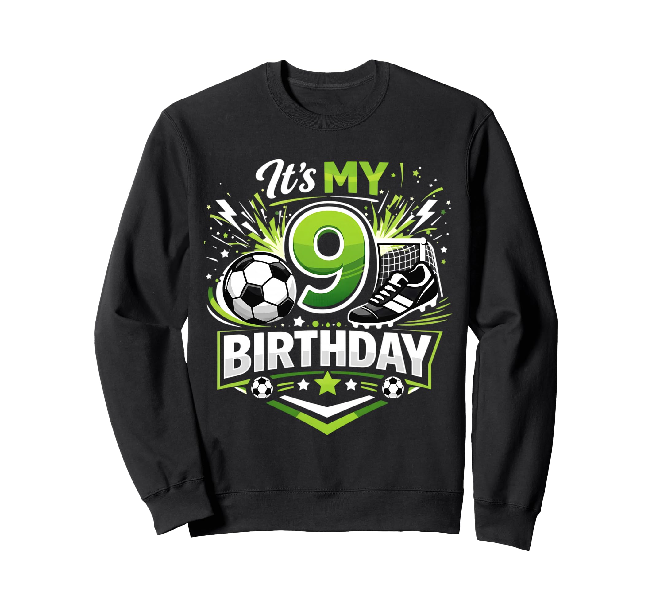 Its My 9Th Birthday Soccer Ball 9 Sweatshirt - Trendy Graphic Men Women - T-Shirt, Sweatshirt, Hoodie