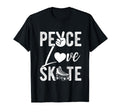 Peace Love Skate Roller Skating Peace T-Shirt - Aesthetic Graphic Unisex - T-Shirt, Sweatshirt, Hoodie