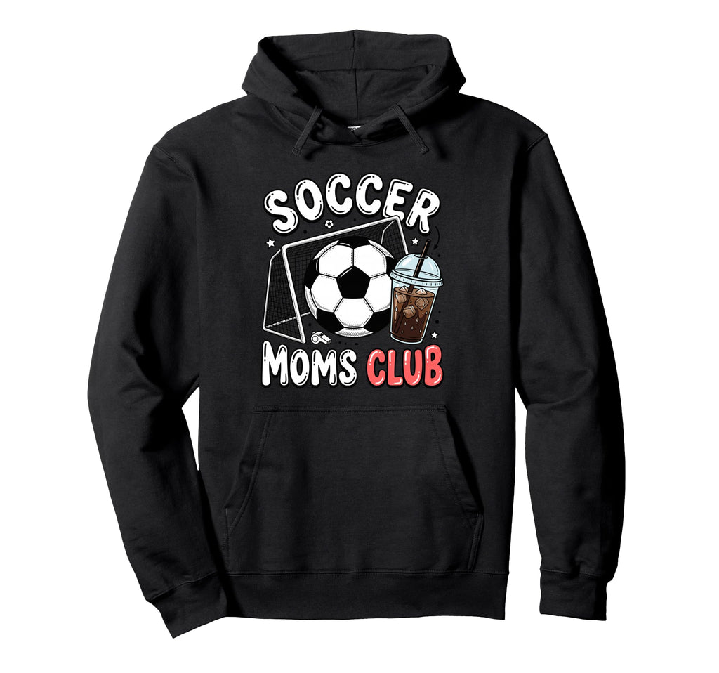 Soccer Moms Club Trendy Gameday Doodle Hoodie - Minimalist Print Men Women - T-Shirt, Sweatshirt, Hoodie