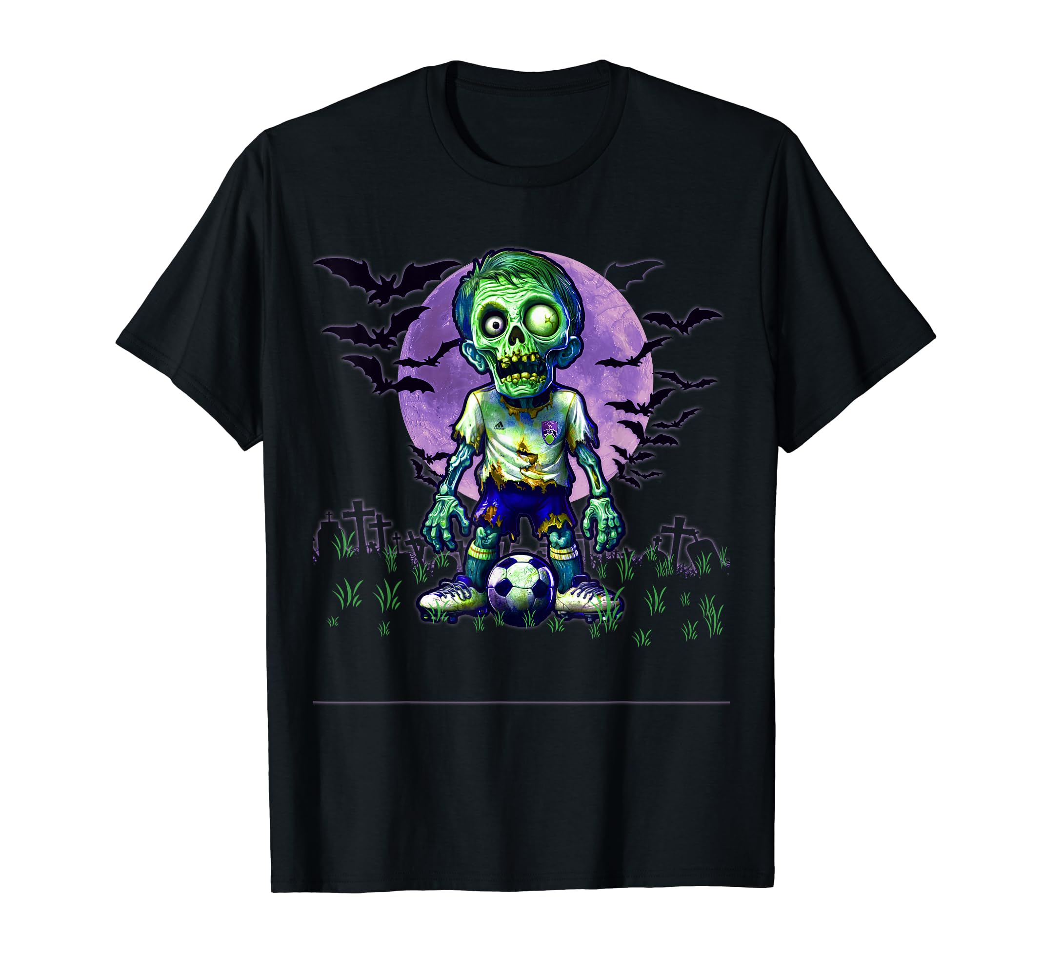 Halloween Soccer Zombie Spooky Season T-Shirt - Minimalist Print Unisex - T-Shirt, Sweatshirt, Hoodie