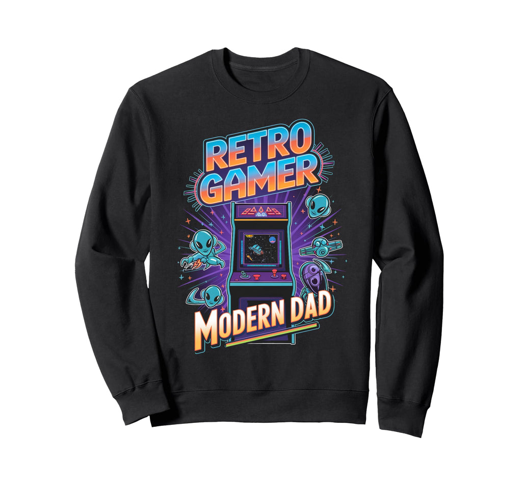 Gamer Modern Dad Arcade Gamer Gaming Sweatshirt - Graphic Print for Adults - T-Shirt, Sweatshirt, Hoodie