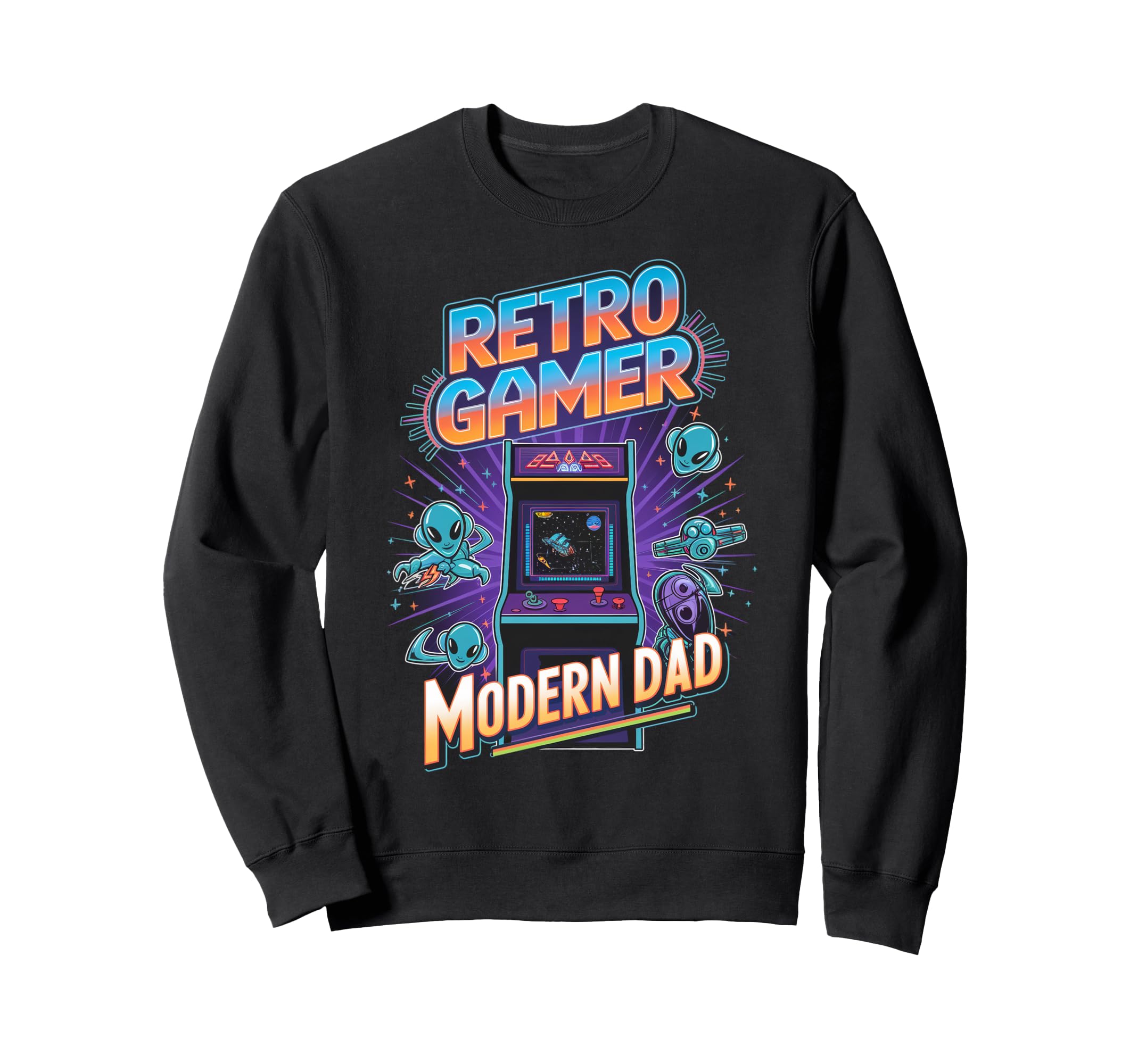 Gamer Modern Dad Arcade Gamer Gaming Sweatshirt - Graphic Print for Adults - T-Shirt, Sweatshirt, Hoodie