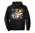 Tiger Soccer Player Kicking Soccer Ball Hoodie - Novelty Apparel for Adults - T-Shirt, Sweatshirt, Hoodie