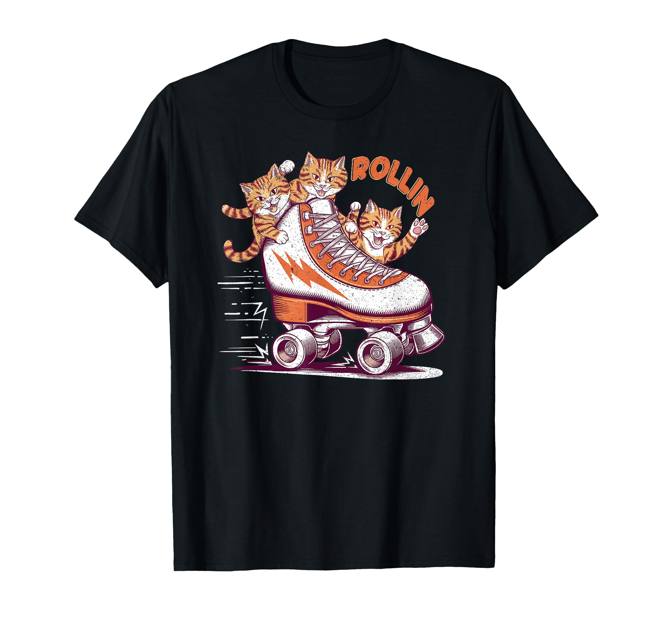 Rollin Funny Cats Roller Skate T-Shirt - Streetwear Style Unisex - T-Shirt, Sweatshirt, Hoodie