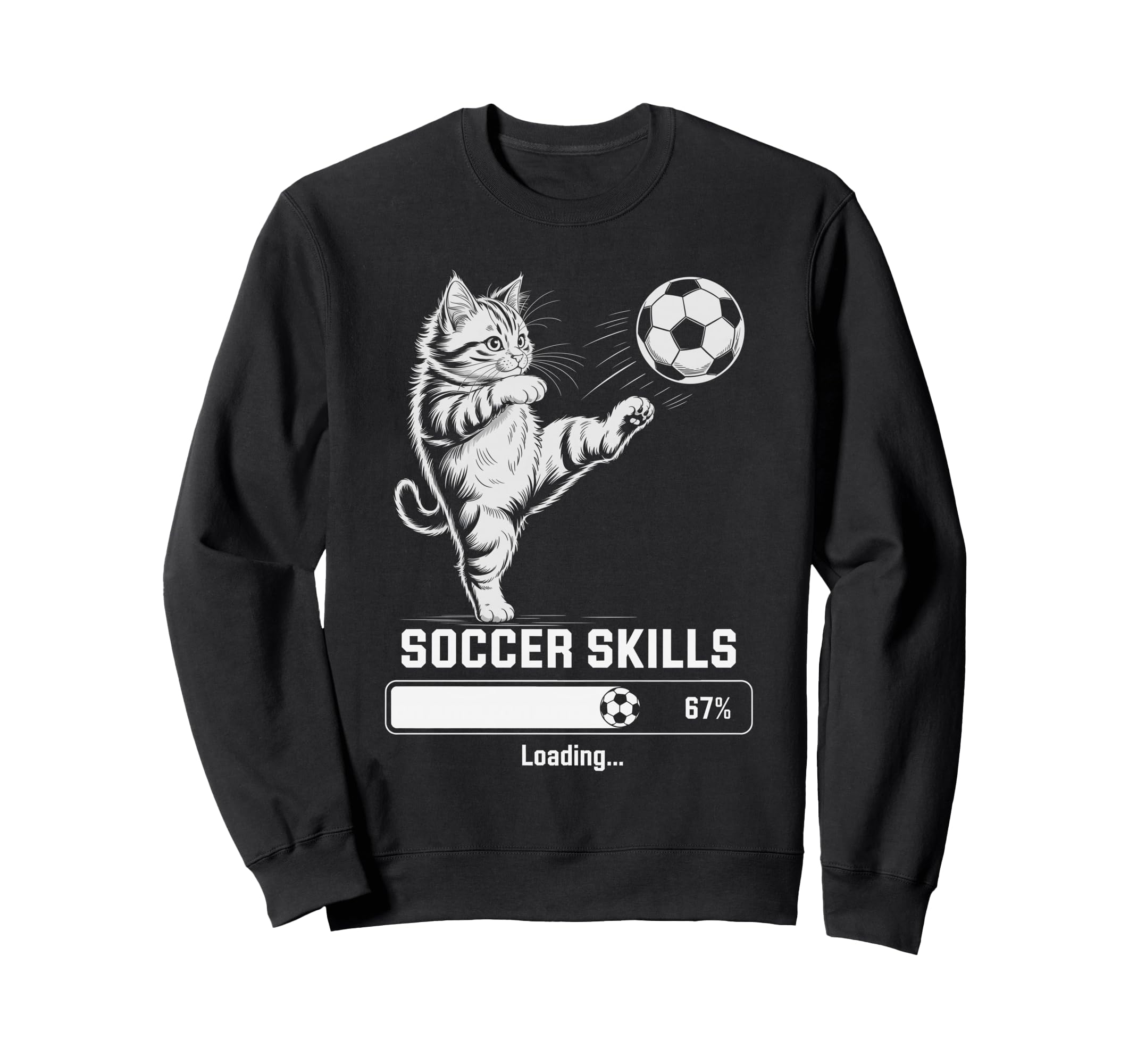 Kawaii Soccer Skills Loading Cat Mom My Sweatshirt - Trendy Graphic Unisex - T-Shirt, Sweatshirt, Hoodie