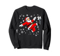 Santa Soccer Bicycle Kick Funny Sweatshirt - Graphic Print for Adults - T-Shirt, Sweatshirt, Hoodie
