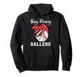 Busy Raising Ballers Funny Baseball Football Hoodie - Graphic Print Unisex - T-Shirt, Sweatshirt, Hoodie