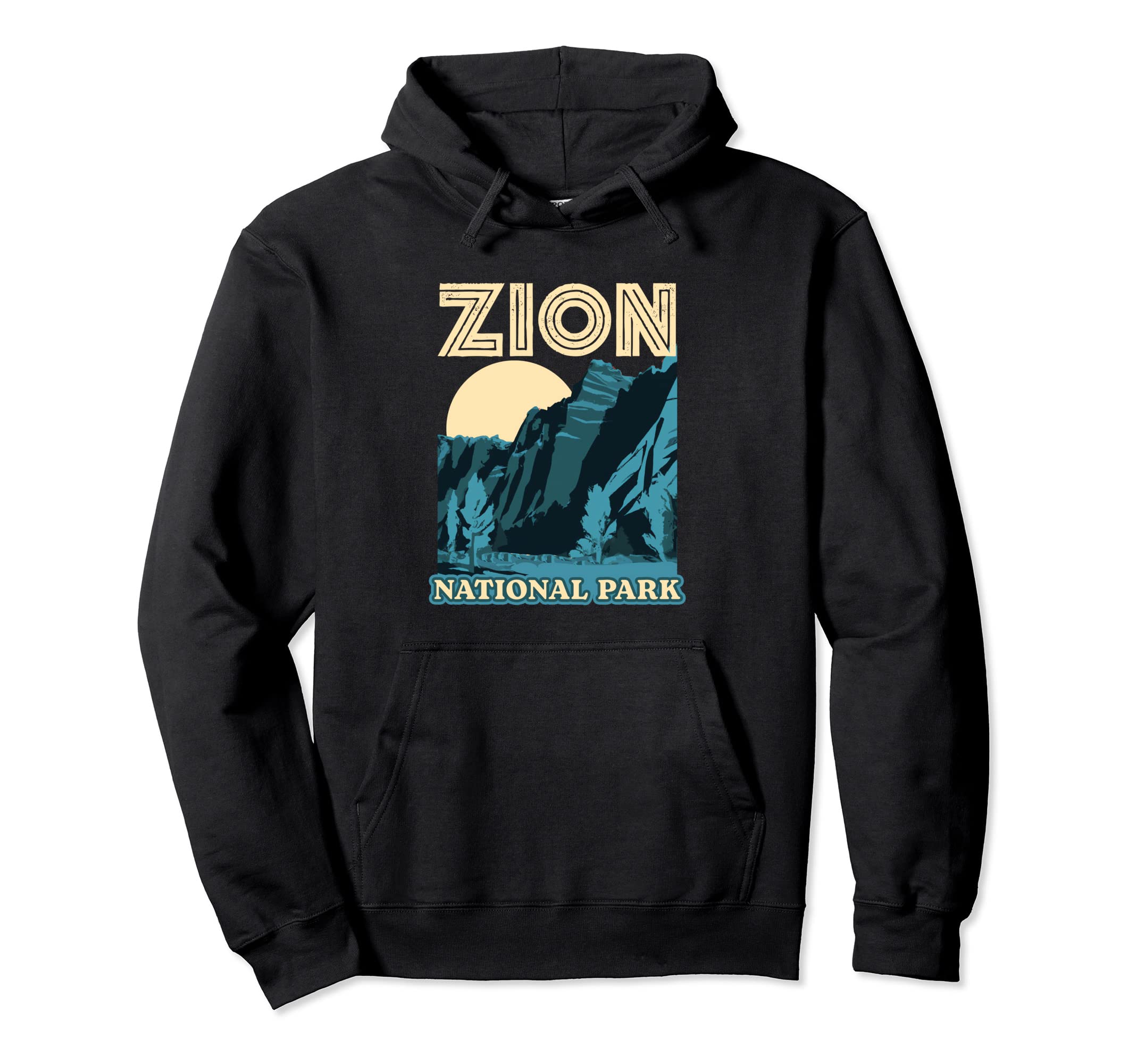 Zion National Park Wpa Utah Hoodie - Minimalist Print Unisex - T-Shirt, Sweatshirt, Hoodie