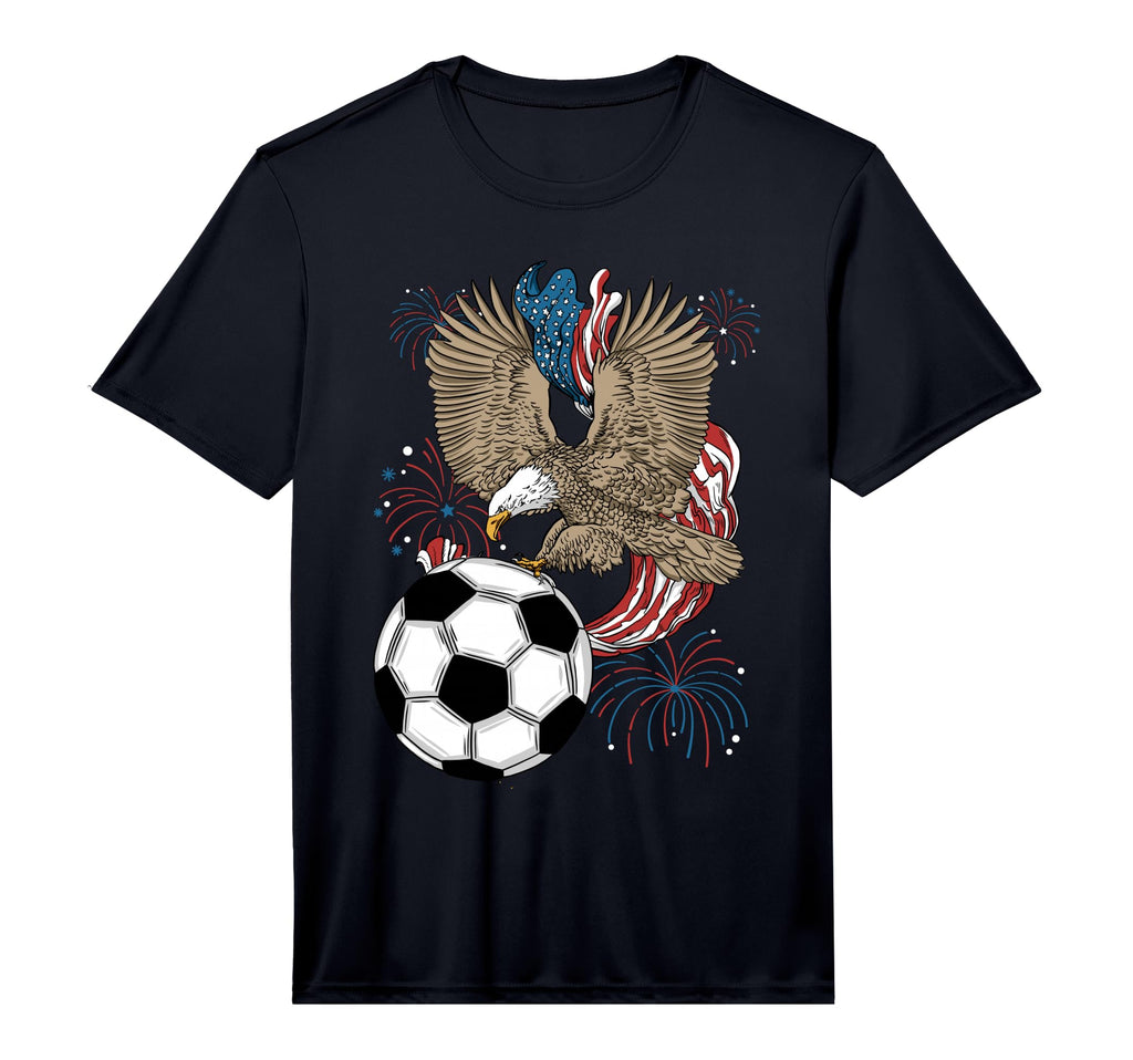 Soccer 4Th July Eagle Usa Flag America T-Shirt - Minimalist Print Unisex - T-Shirt, Sweatshirt, Hoodie