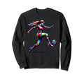 Colorful Pop Art Soccer Sport Player Sweatshirt - Novelty Apparel Unisex - T-Shirt, Sweatshirt, Hoodie