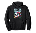 Soccer Grandma Floral Soccer Ball Hoodie - Fun Novelty Design for Adults - T-Shirt, Sweatshirt, Hoodie