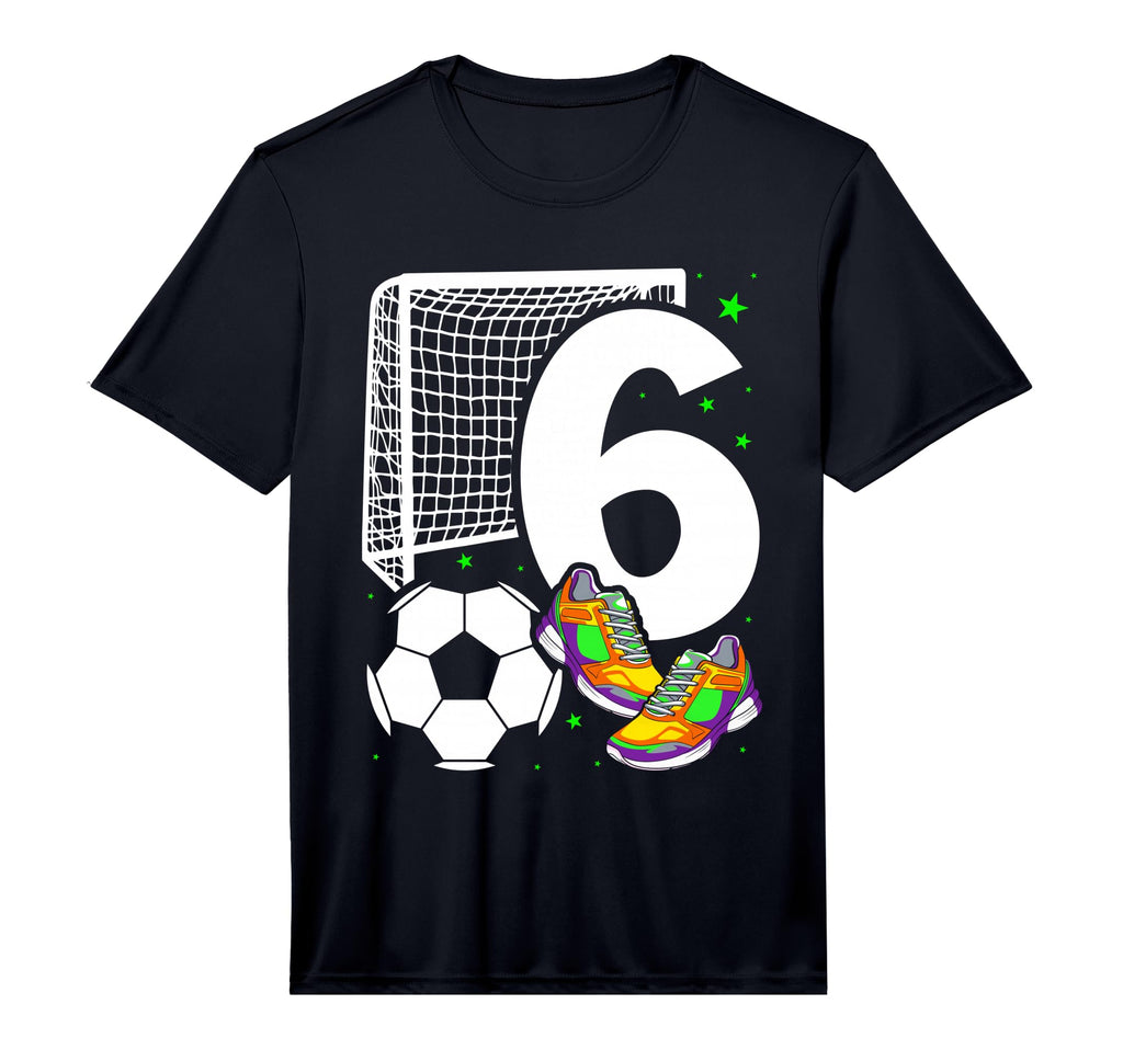 6Th Birthday 6 Years Soccer Football T-Shirt - Aesthetic Graphic Unisex - T-Shirt, Sweatshirt, Hoodie