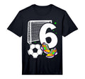 6Th Birthday 6 Years Soccer Football T-Shirt - Aesthetic Graphic Unisex - T-Shirt, Sweatshirt, Hoodie