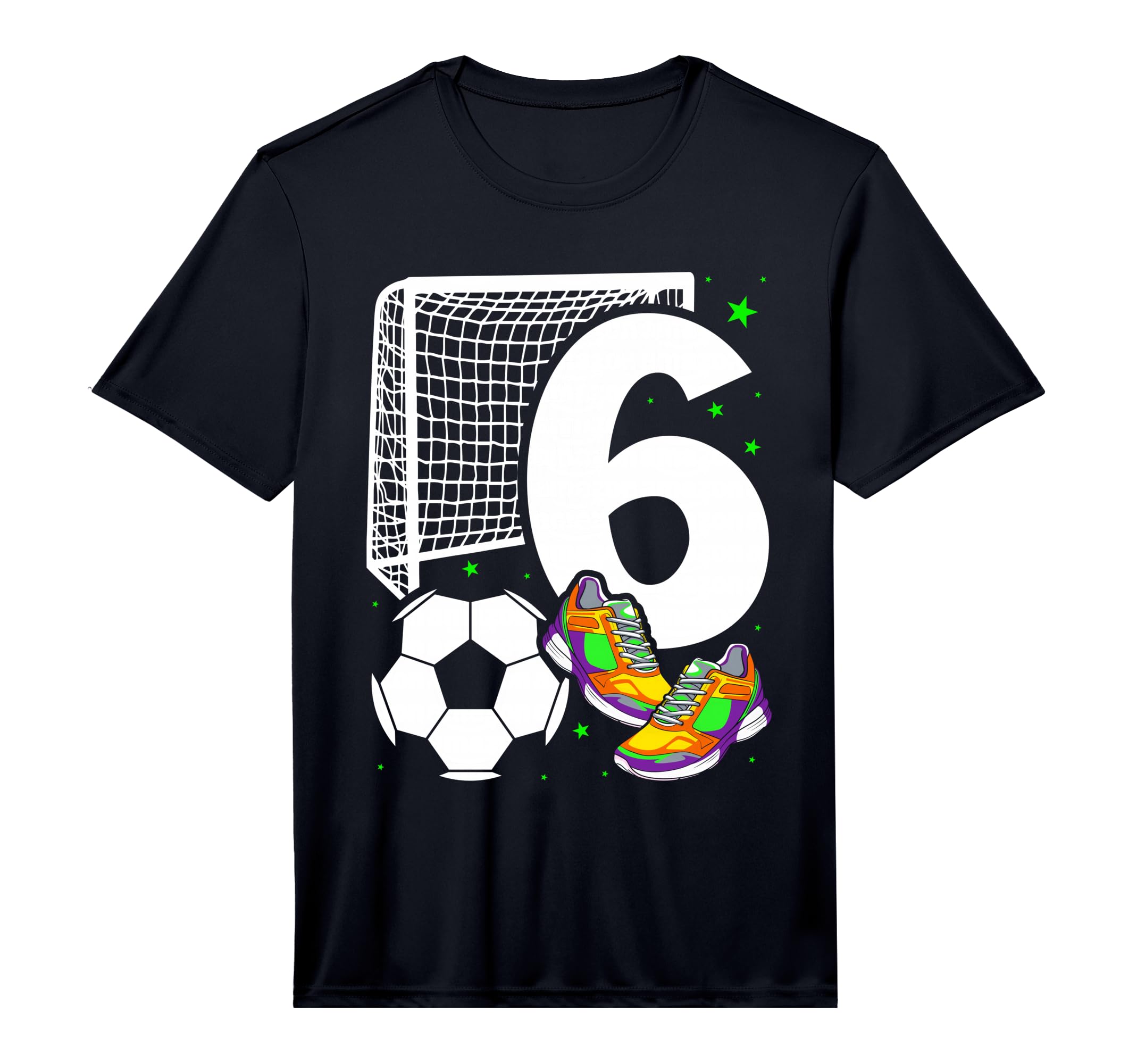 6Th Birthday 6 Years Soccer Football T-Shirt - Trendy Graphic Unisex - T-Shirt, Sweatshirt, Hoodie