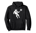 Bulldog Playing Soccer Funny Dog Lover Hoodie - Unique Graphic Unisex - T-Shirt, Sweatshirt, Hoodie