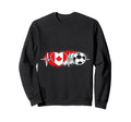 Soccer Heartbeat Canada Flag Football Sweatshirt - Streetwear Style Unisex - T-Shirt, Sweatshirt, Hoodie