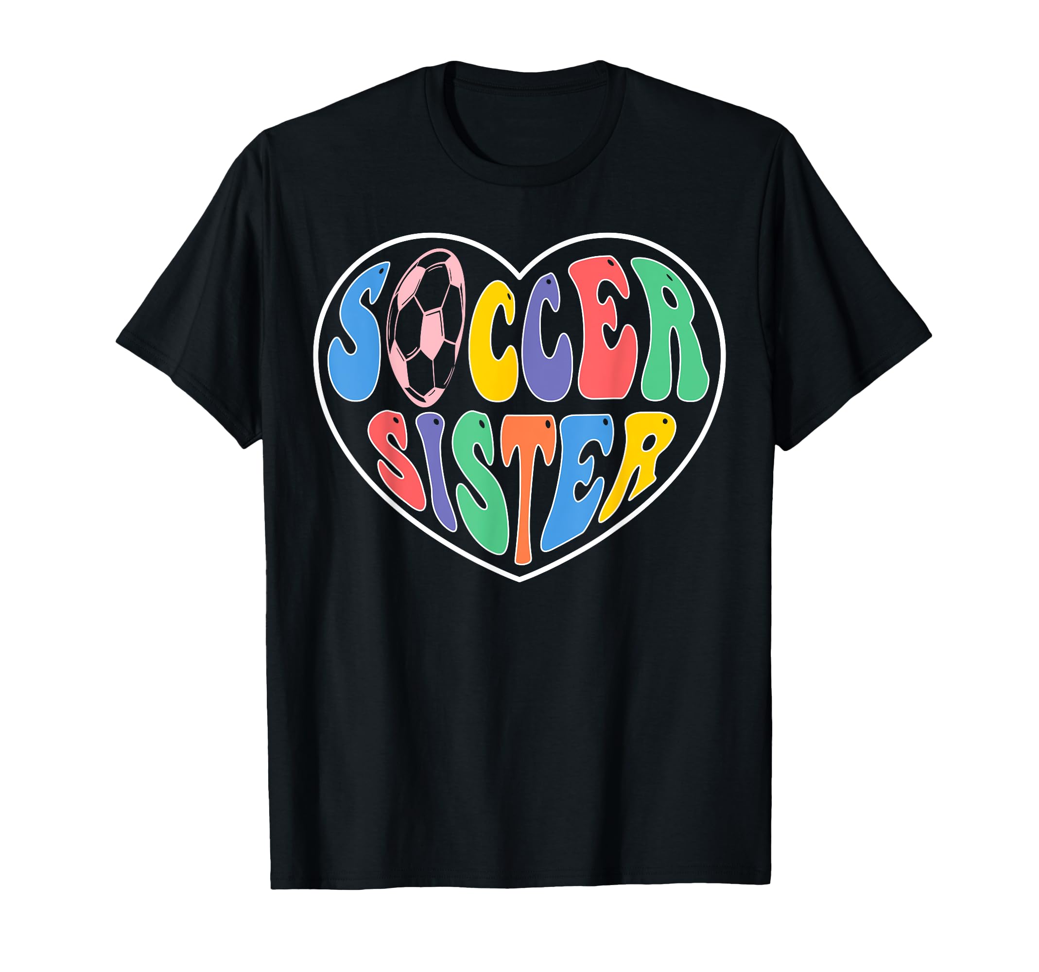 Soccer Sister Heart T-Shirt - Aesthetic Graphic Unisex - T-Shirt, Sweatshirt, Hoodie