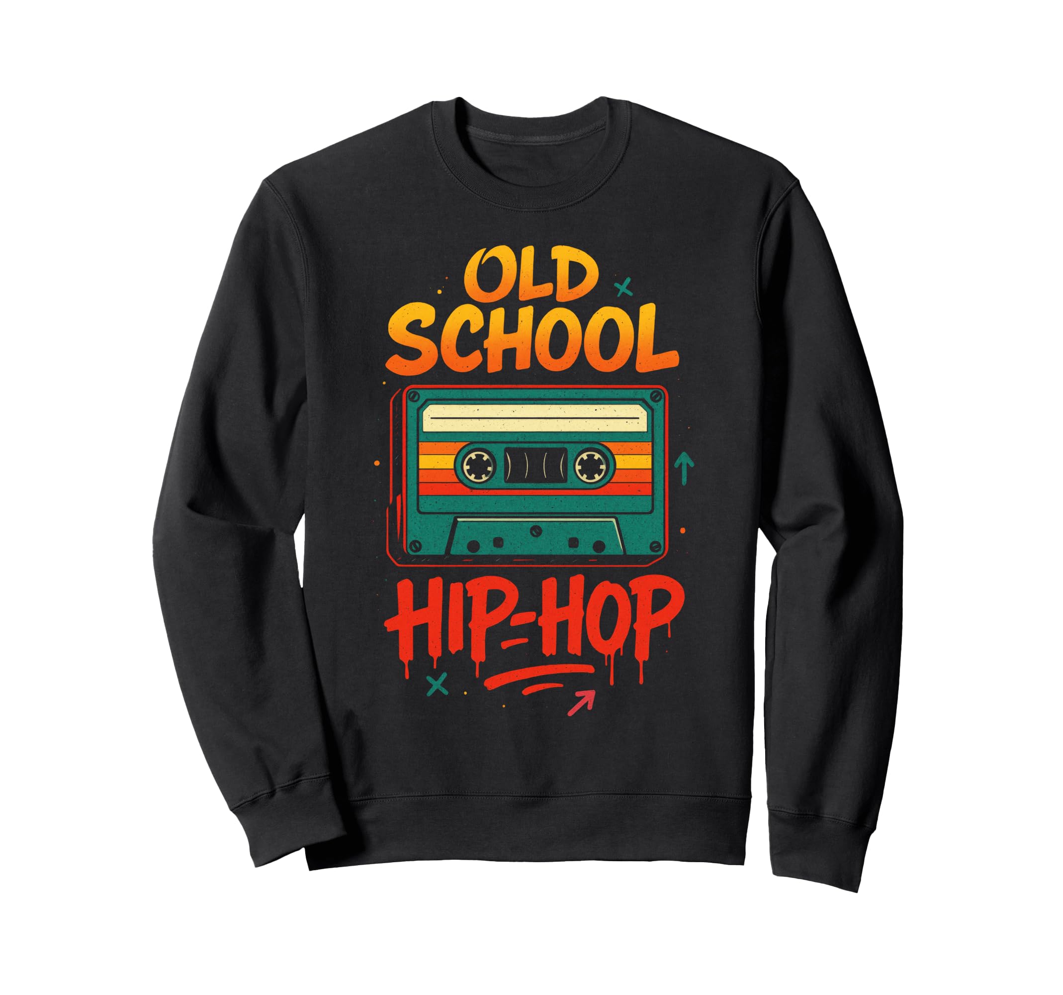Old School Hip Hop Cassette Sweatshirt - Aesthetic Graphic for Adults - T-Shirt, Sweatshirt, Hoodie