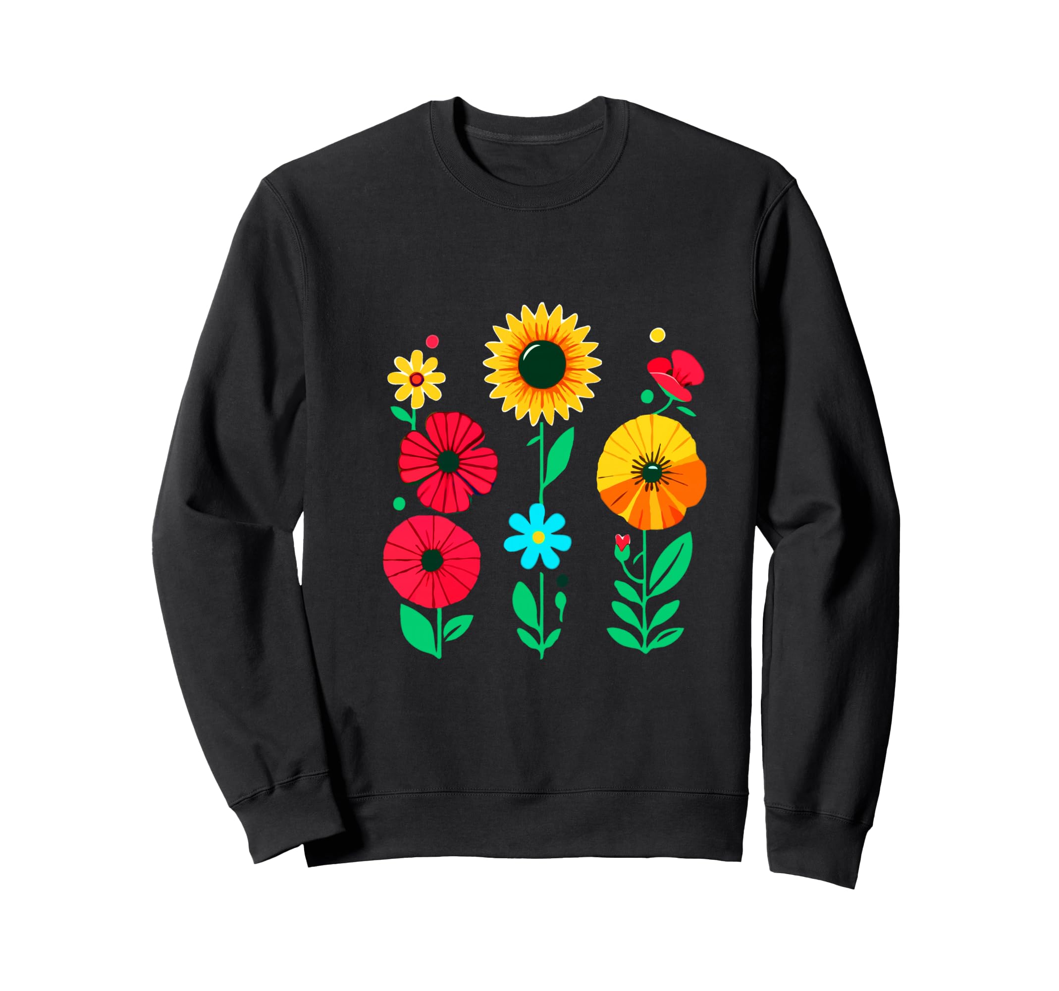Flowers Pattern Foral Sweatshirt - Minimalist Print Unisex - T-Shirt, Sweatshirt, Hoodie