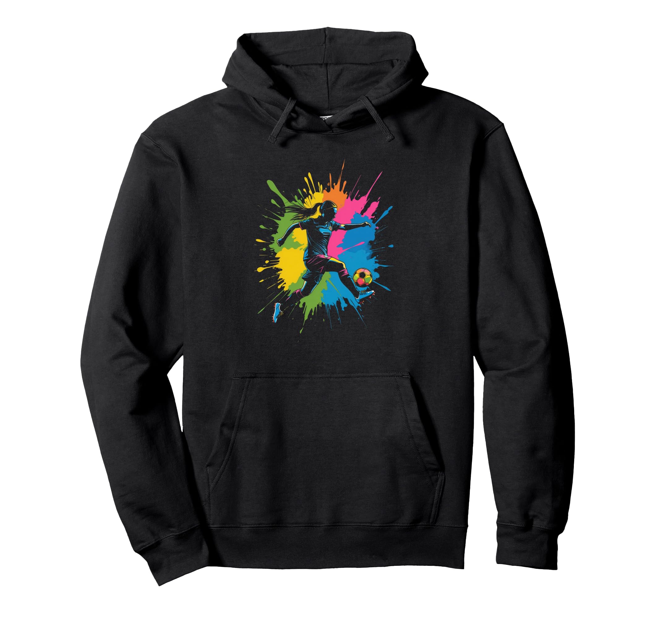 Womenr Soccer Player Kicks Soccer Fans Hoodie - Unique Graphic Unisex - T-Shirt, Sweatshirt, Hoodie