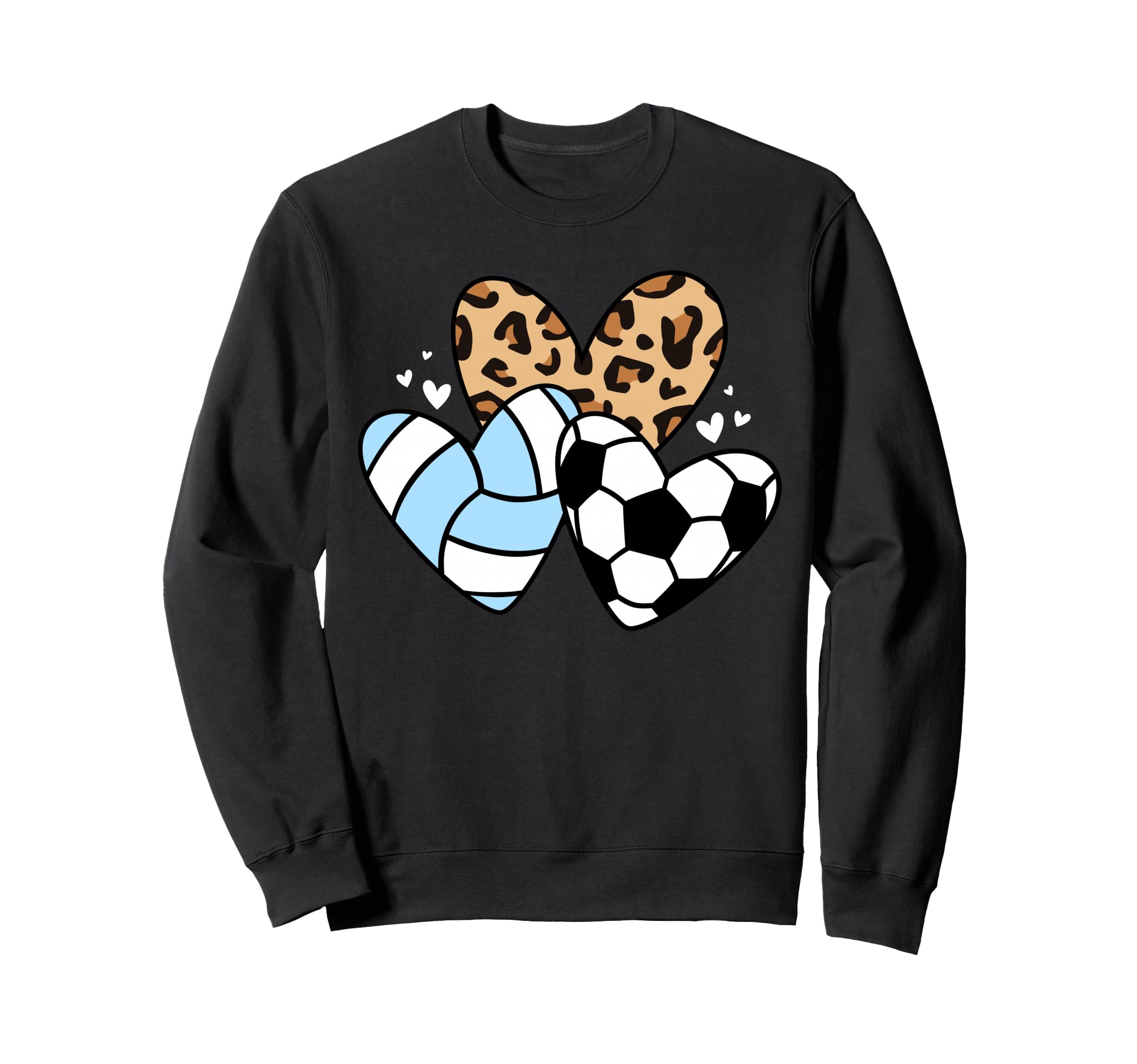 Soccer Volleyball Heart Funny Sweatshirt - Casual Everyday Wear Unisex - T-Shirt, Sweatshirt, Hoodie