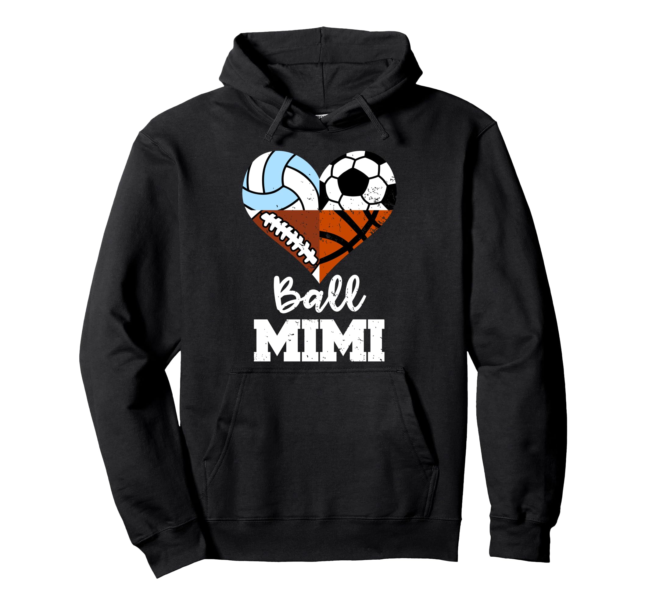 Ball Mimi Soccer Football Volleyball Hoodie - Trendy Graphic Men Women - T-Shirt, Sweatshirt, Hoodie