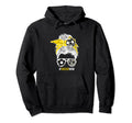 Soccer Mom Messy Bun Hair Soccer Hoodie - Trendy Graphic for Adults - T-Shirt, Sweatshirt, Hoodie