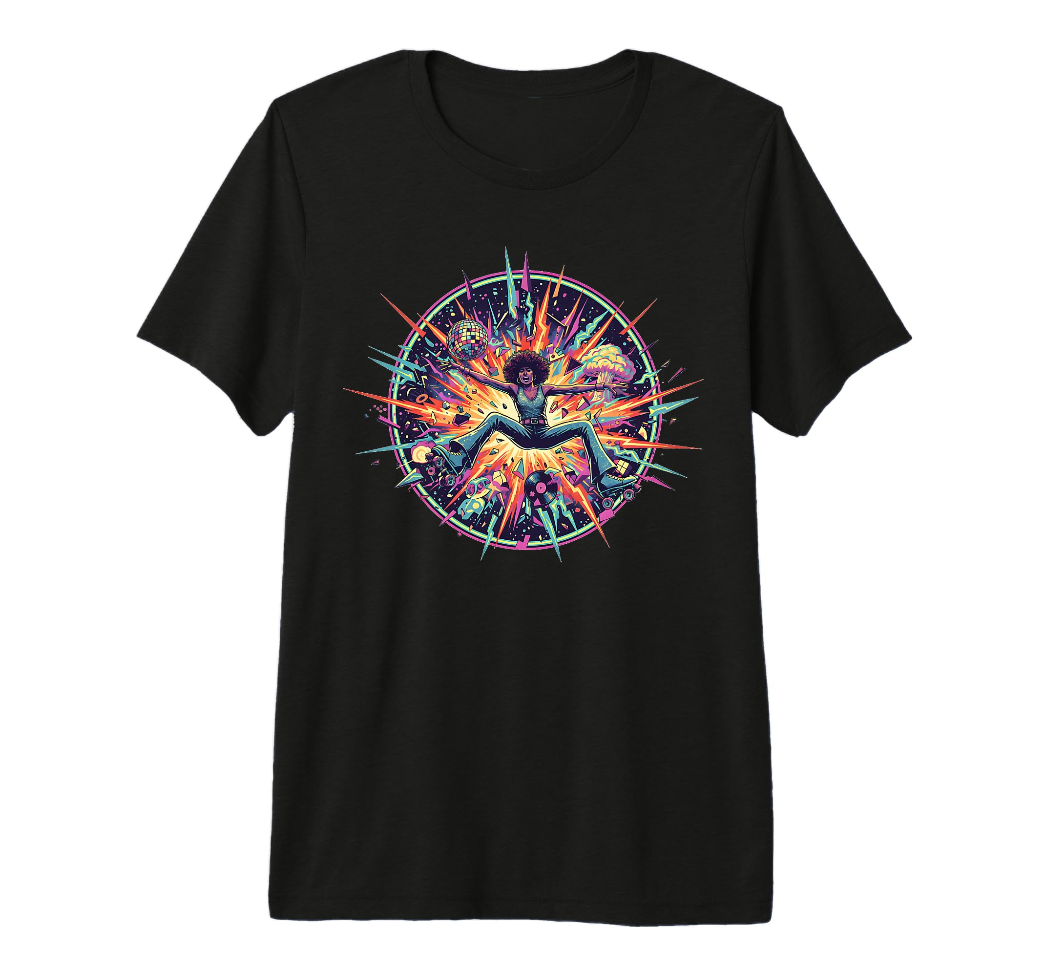 Roller Disco Apocalypse Explosive T-Shirt - Minimalist Print Men Women - T-Shirt, Sweatshirt, Hoodie