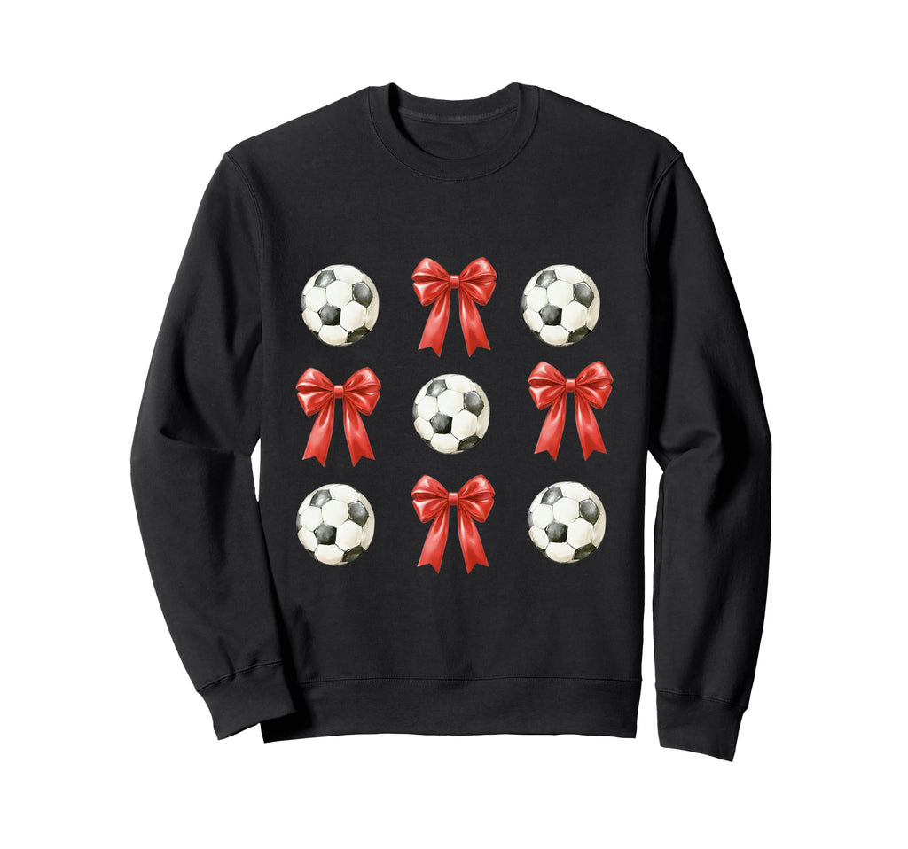 Soccer Mom Red Coquette Bow Sweatshirt - Trendy Graphic Unisex - T-Shirt, Sweatshirt, Hoodie