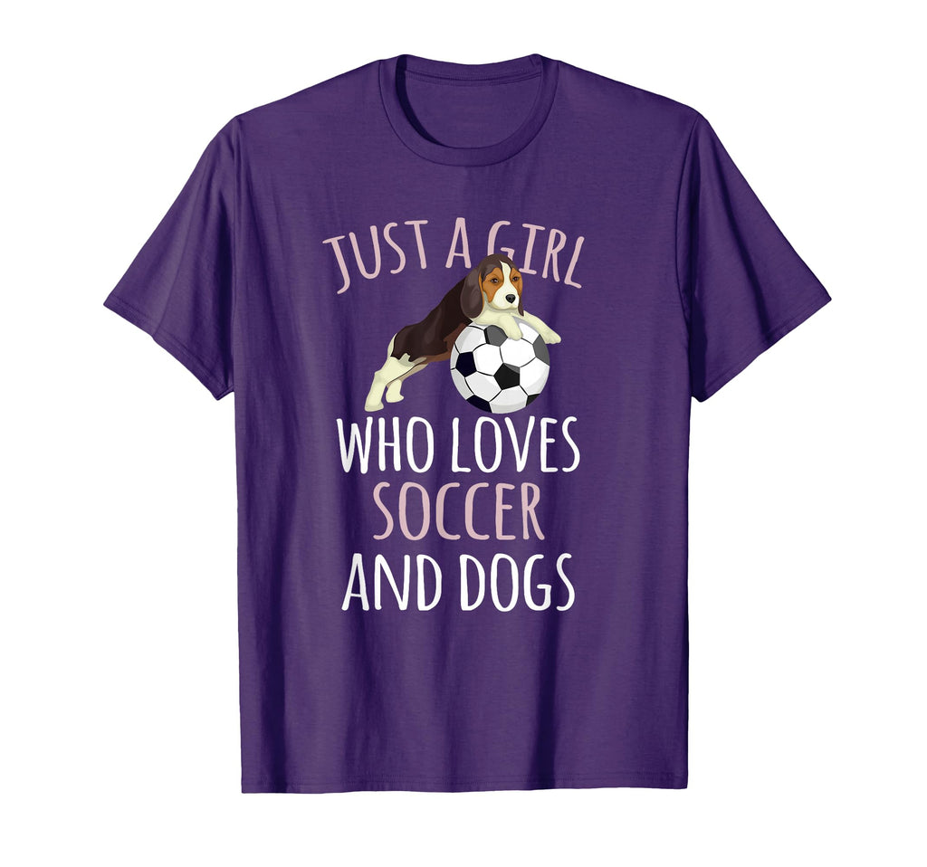 Just Who Loves Soccer Playing Dogs T-Shirt - Fun Novelty Design Unisex - T-Shirt, Sweatshirt, Hoodie