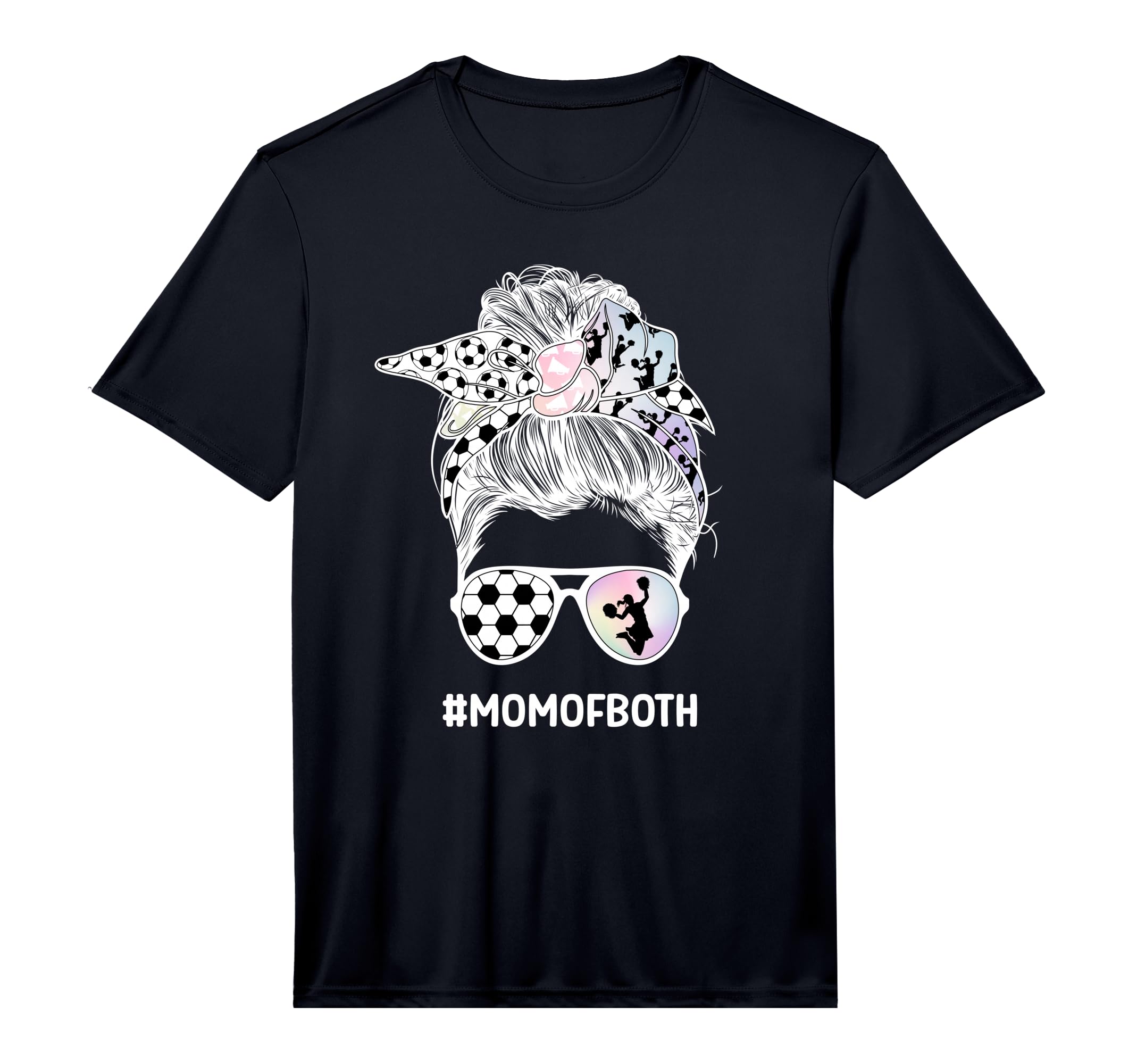 Mens Mom Both Messy Bun Cheerleader T-Shirt - Streetwear Style for Adults - T-Shirt, Sweatshirt, Hoodie