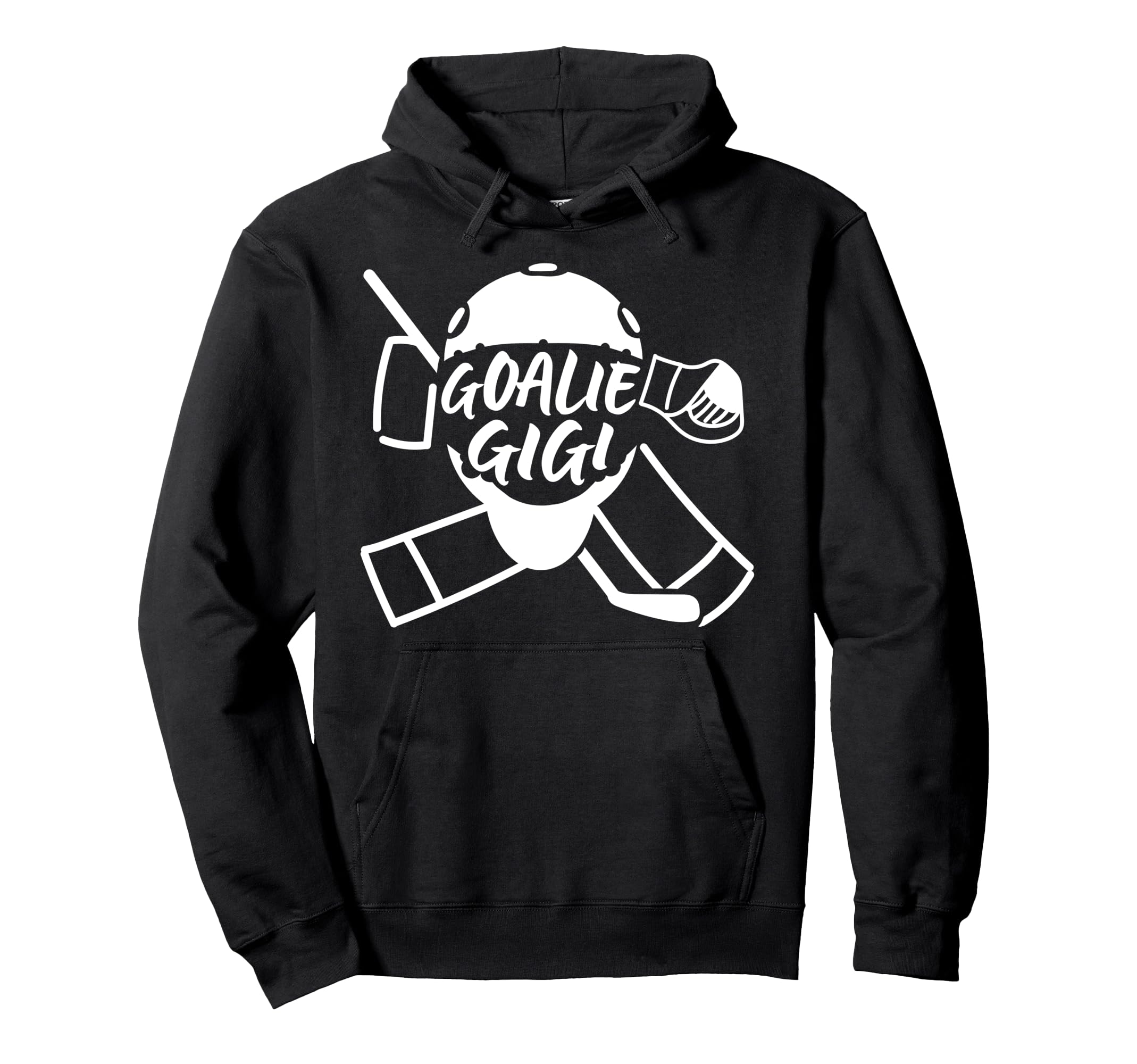 Ice Hockey Goalie Gigi Hockey Keeper Hoodie - Graphic Print for Adults - T-Shirt, Sweatshirt, Hoodie