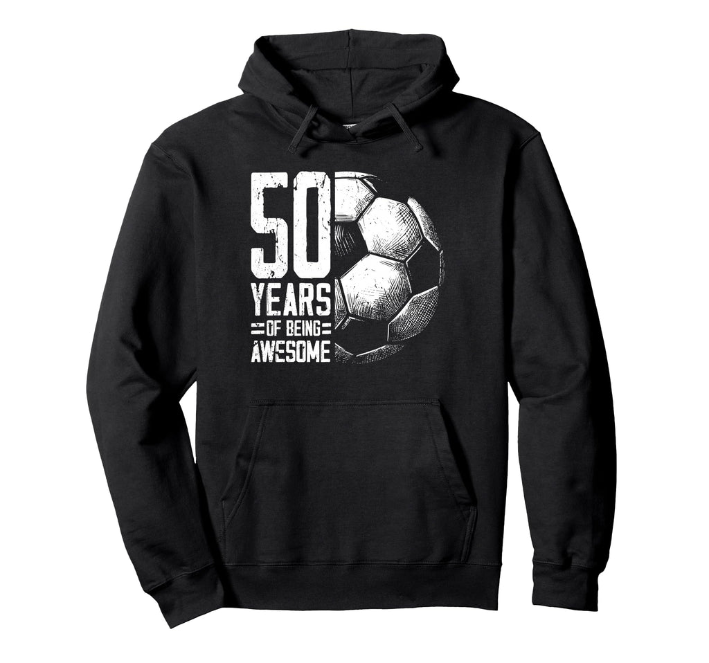 50Th Birthday Soccer Player Football Hoodie - Minimalist Print Men Women - T-Shirt, Sweatshirt, Hoodie
