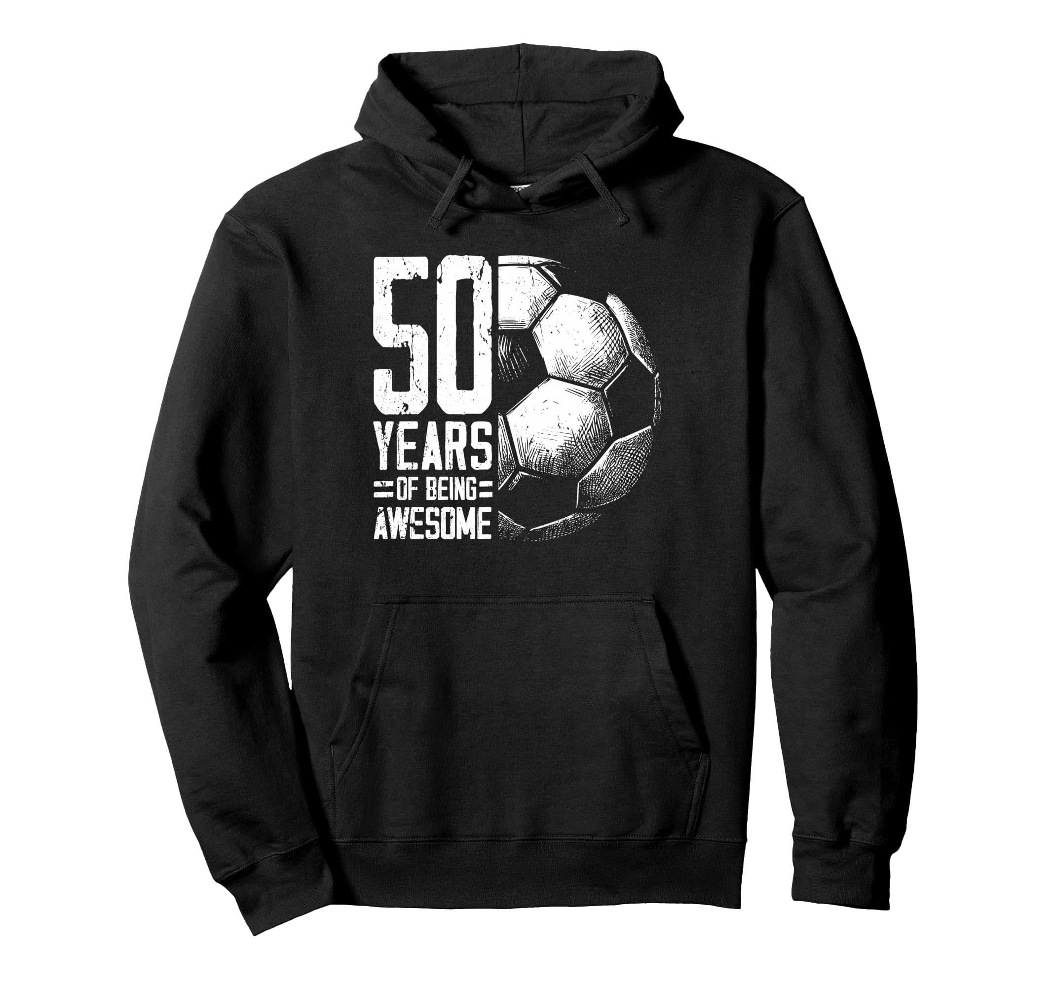 50Th Birthday Soccer Player Football Hoodie - Minimalist Print Men Women - T-Shirt, Sweatshirt, Hoodie
