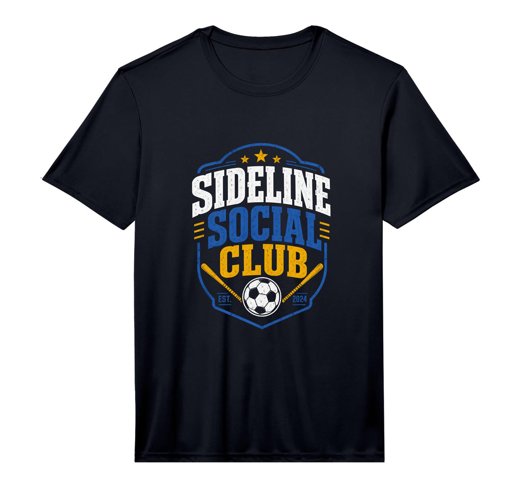Mens Sideline Social Club Soccer T-Shirt - Trendy Graphic for Adults - T-Shirt, Sweatshirt, Hoodie