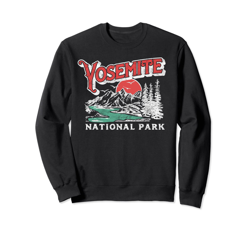 Yosemite National Park 80S Sweatshirt - Casual Everyday Wear Unisex - T-Shirt, Sweatshirt, Hoodie