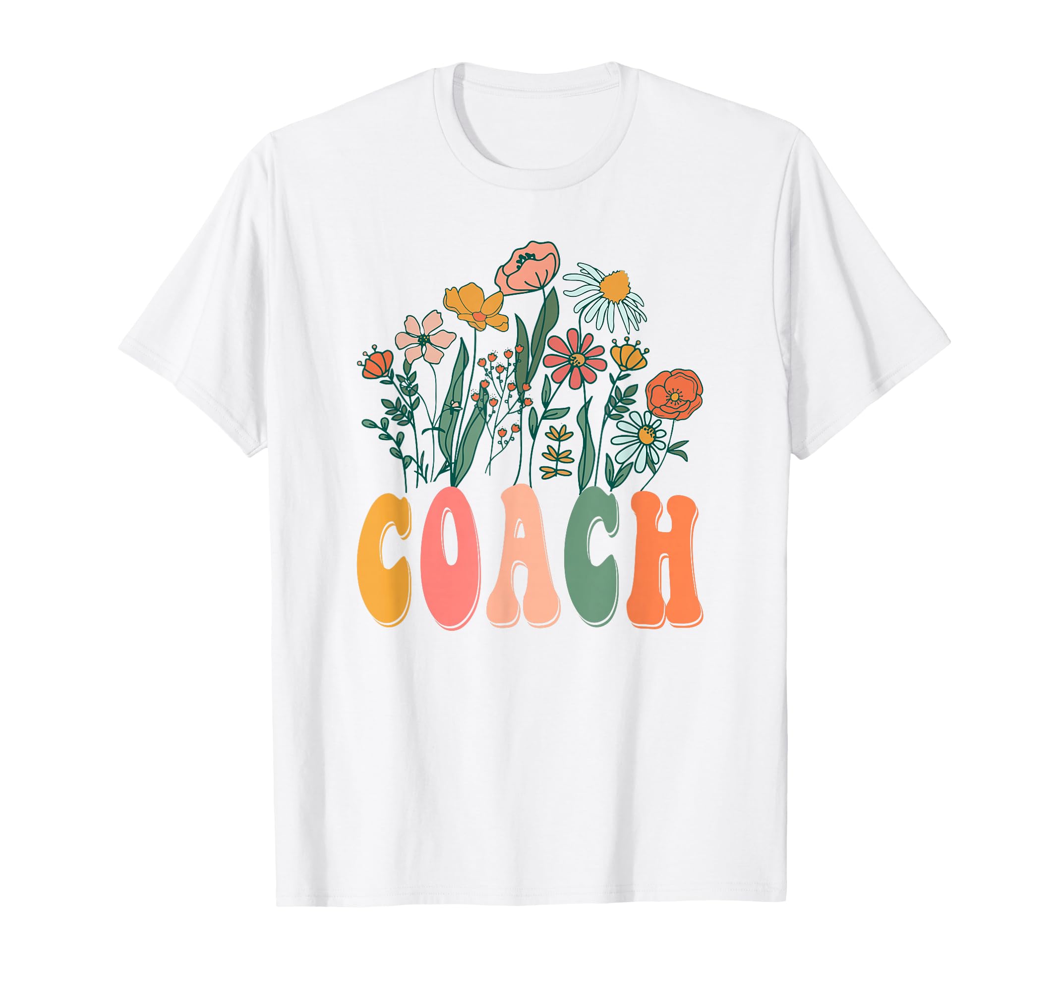 Groovy Floral Coach Wildflower Tees T-Shirt - Streetwear Style Unisex - T-Shirt, Sweatshirt, Hoodie