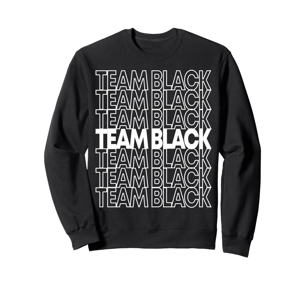 Team Black School Spirit Sweatshirt - Graphic Print Unisex - T-Shirt, Sweatshirt, Hoodie
