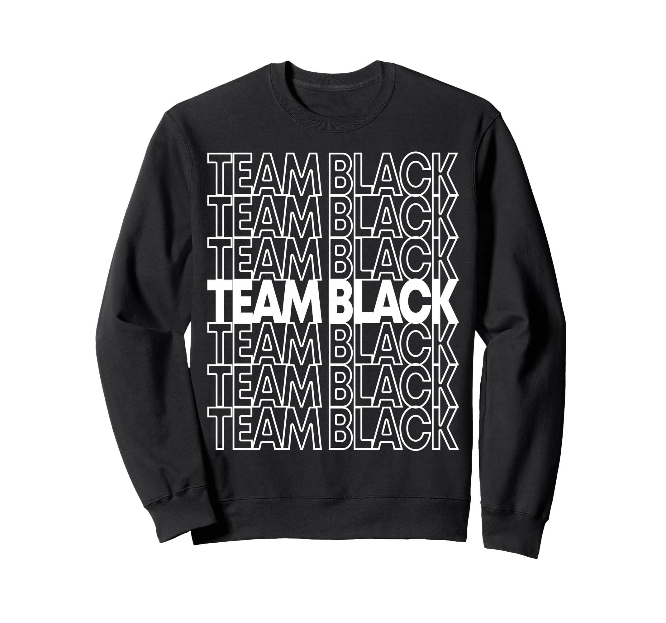 Team Black School Spirit Sweatshirt - Graphic Print Unisex - T-Shirt, Sweatshirt, Hoodie
