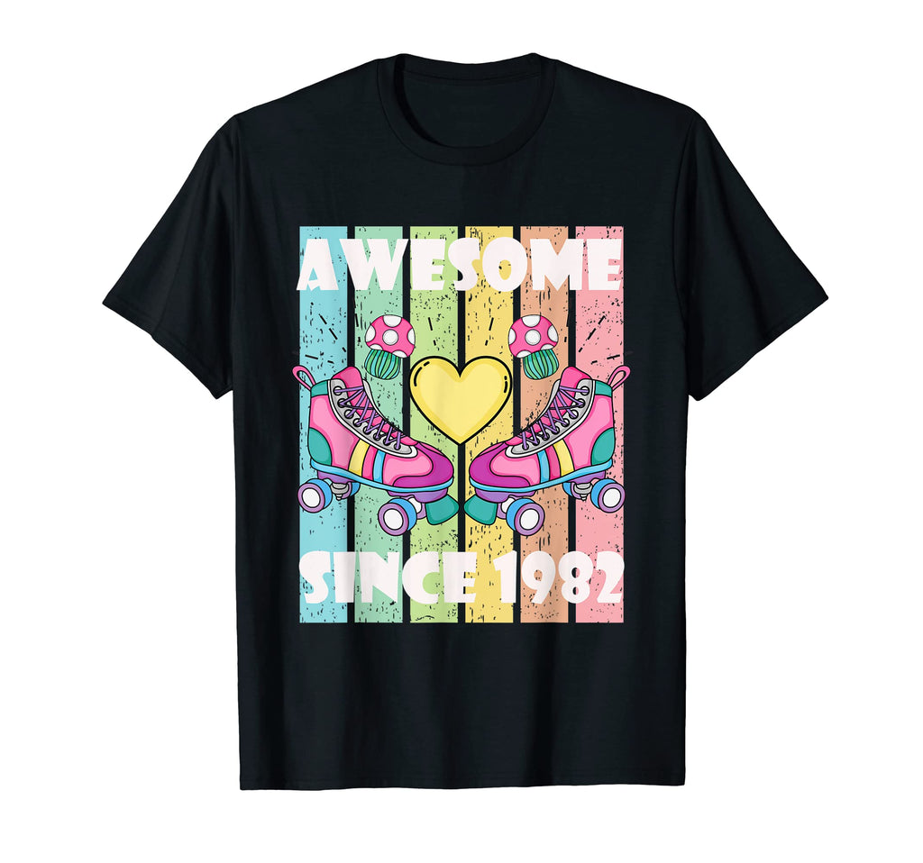 Born 1982 40Th Birthday 80S Roller T-Shirt - Minimalist Print Men Women - T-Shirt, Sweatshirt, Hoodie