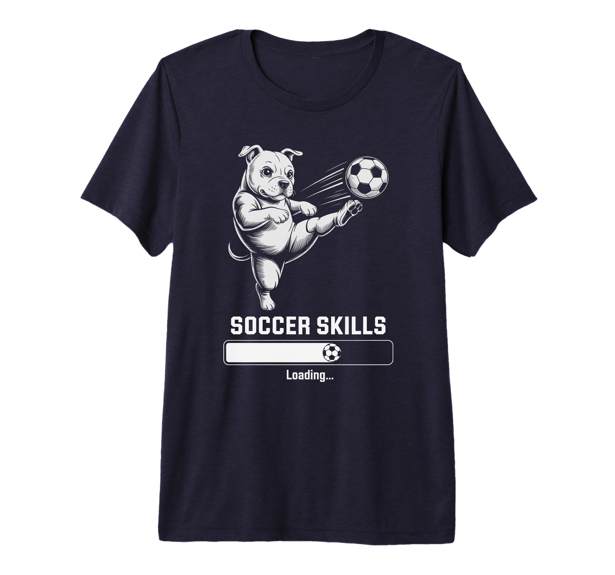 Soccer Pug Skills Loading Dog Score Cleats T-Shirt - Trendy Graphic Unisex - T-Shirt, Sweatshirt, Hoodie