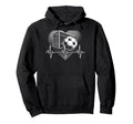 Heartbeat Soccer Player Goal Team Sports Hoodie - Novelty Apparel Unisex - T-Shirt, Sweatshirt, Hoodie