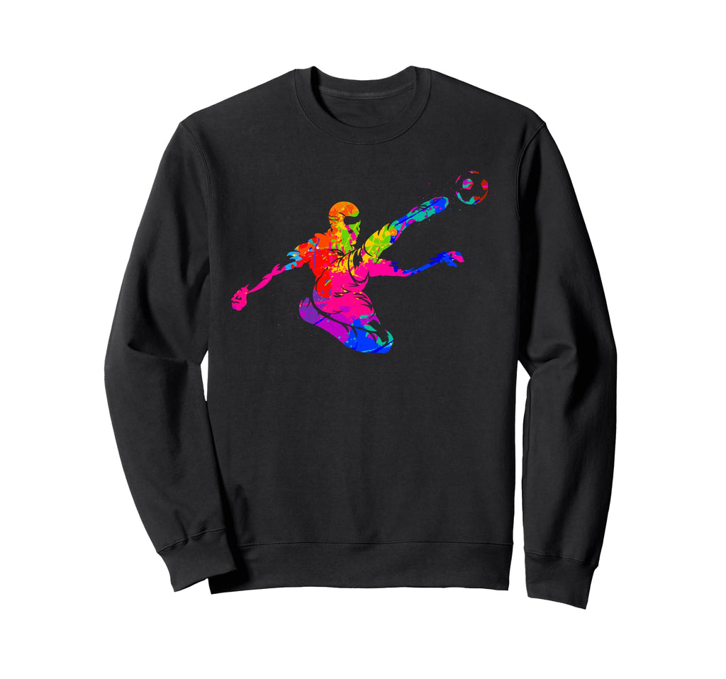 Colorful Funny Soccer Player Fan Sweatshirt - Casual Everyday Wear Unisex - T-Shirt, Sweatshirt, Hoodie