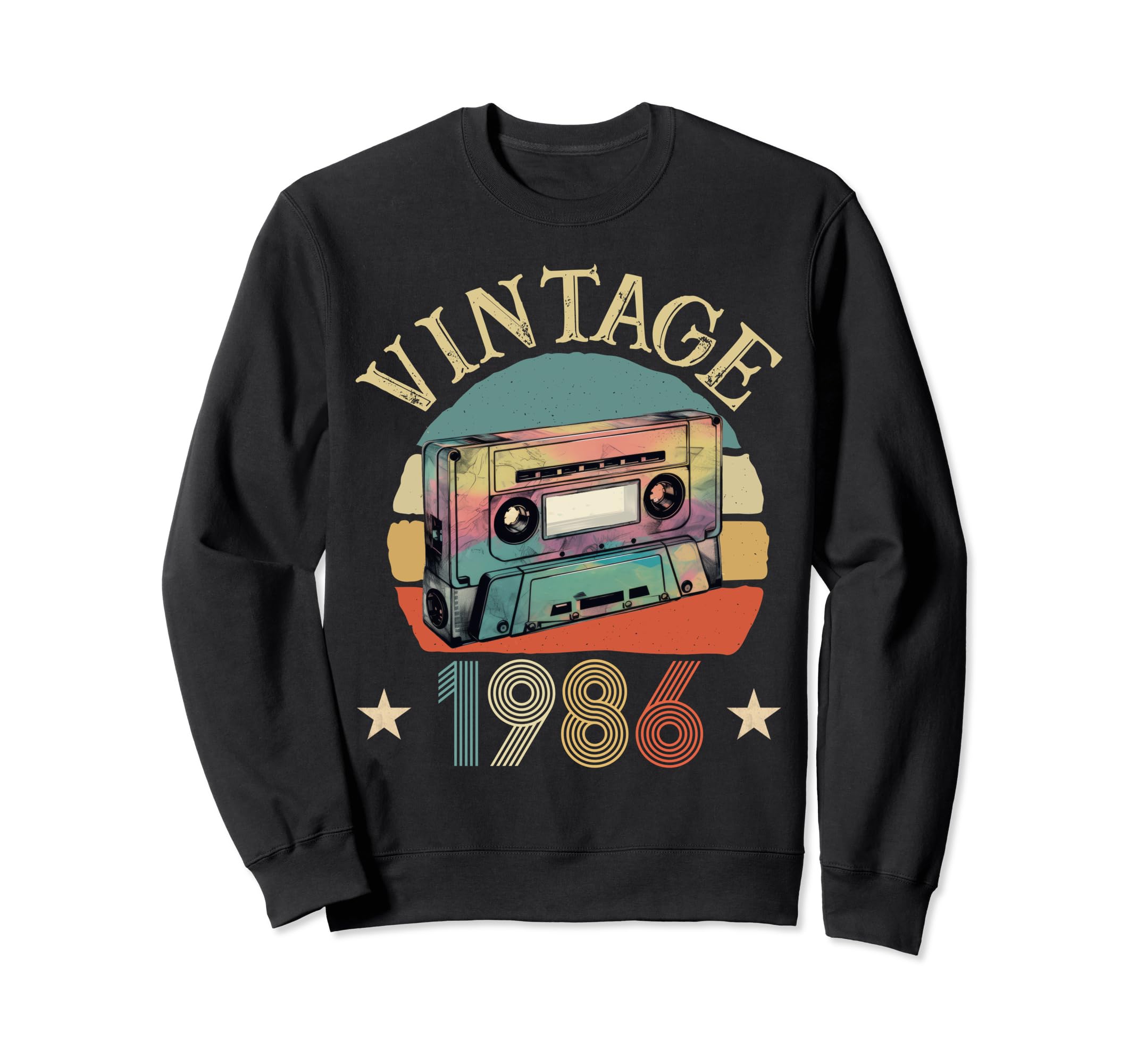 1986 Born 1986 Sunset Cassette Tape Sweatshirt - Unique Graphic Men Women - T-Shirt, Sweatshirt, Hoodie