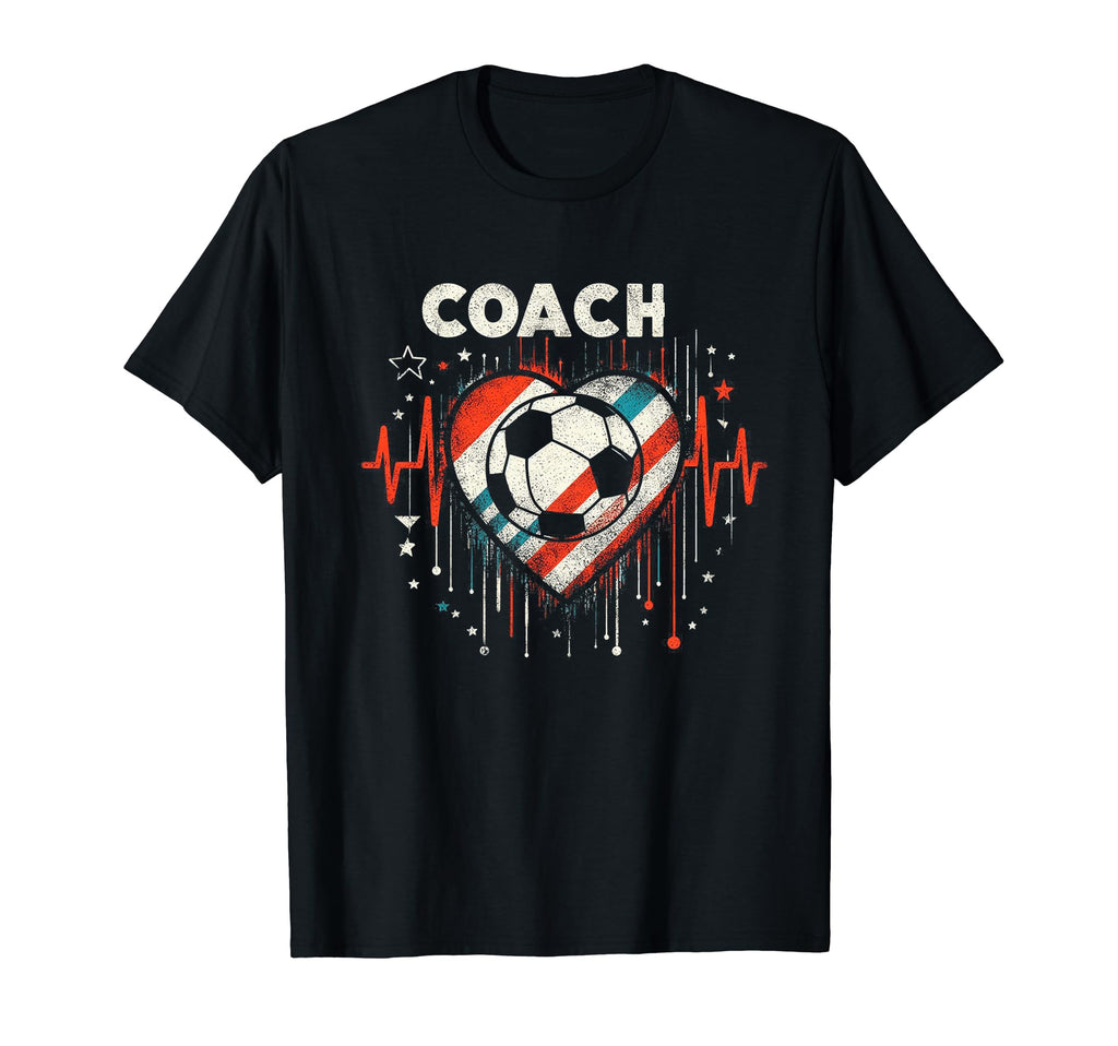 Soccer Coach Training Heart Beat T-Shirt - Graphic Print for Adults - T-Shirt, Sweatshirt, Hoodie