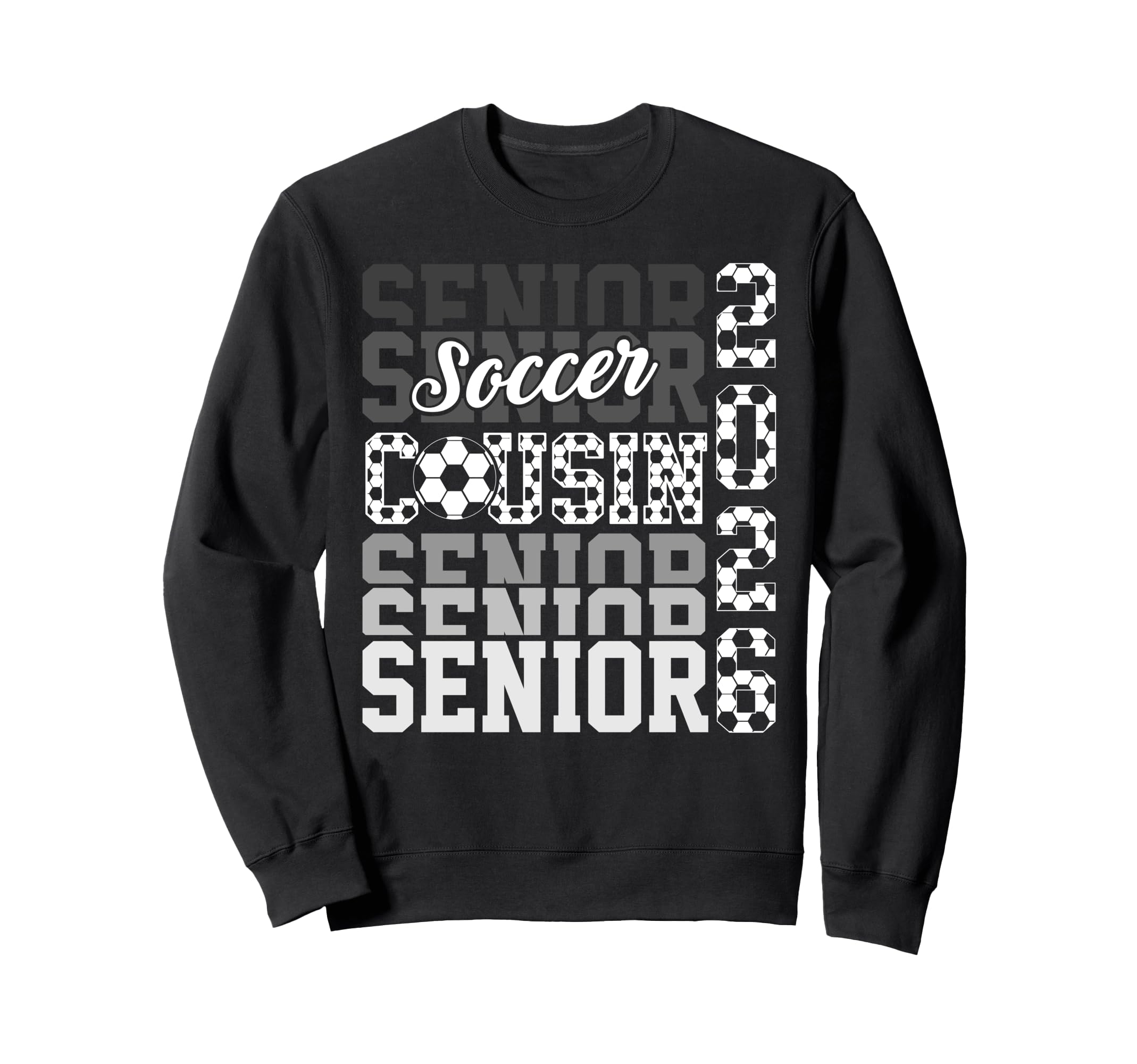 2026 Soccer Senior Cousin Sweatshirt - Aesthetic Graphic for Adults - T-Shirt, Sweatshirt, Hoodie