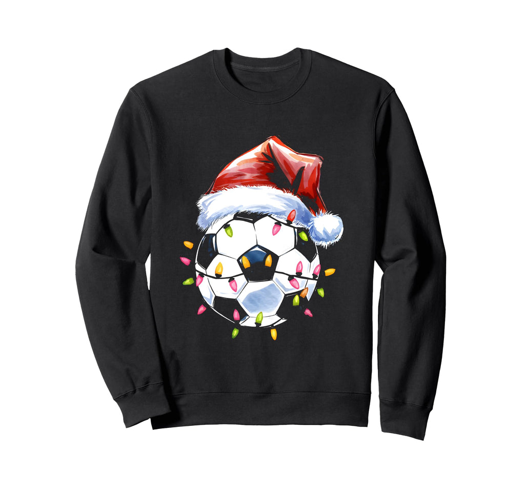 Soccer Santa Hat Football Lover Sweatshirt - Streetwear Style for Adults - T-Shirt, Sweatshirt, Hoodie