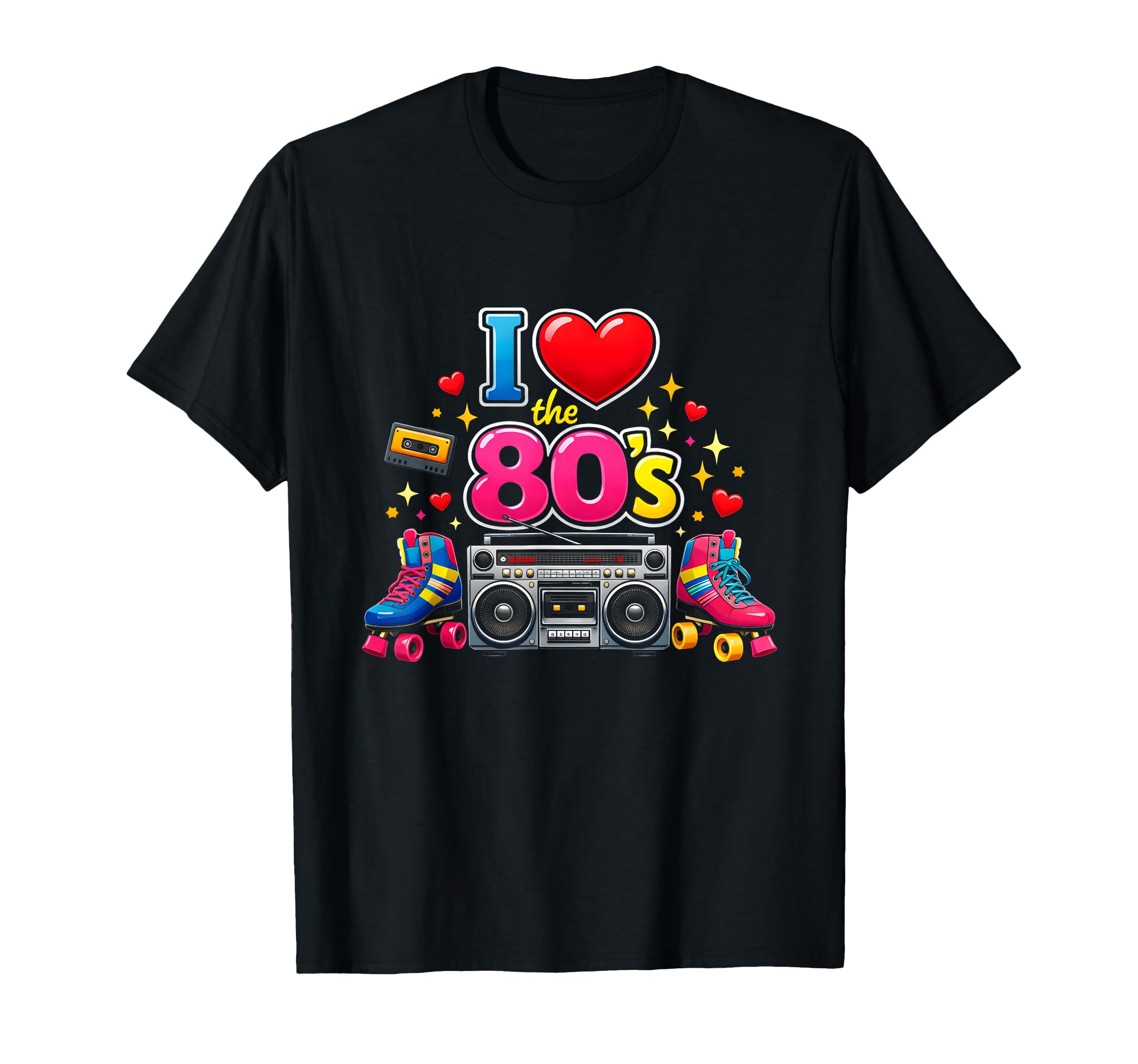 Fun I Love 80S Throwback Party Costume T-Shirt - Trendy Graphic for Adults - T-Shirt, Sweatshirt, Hoodie